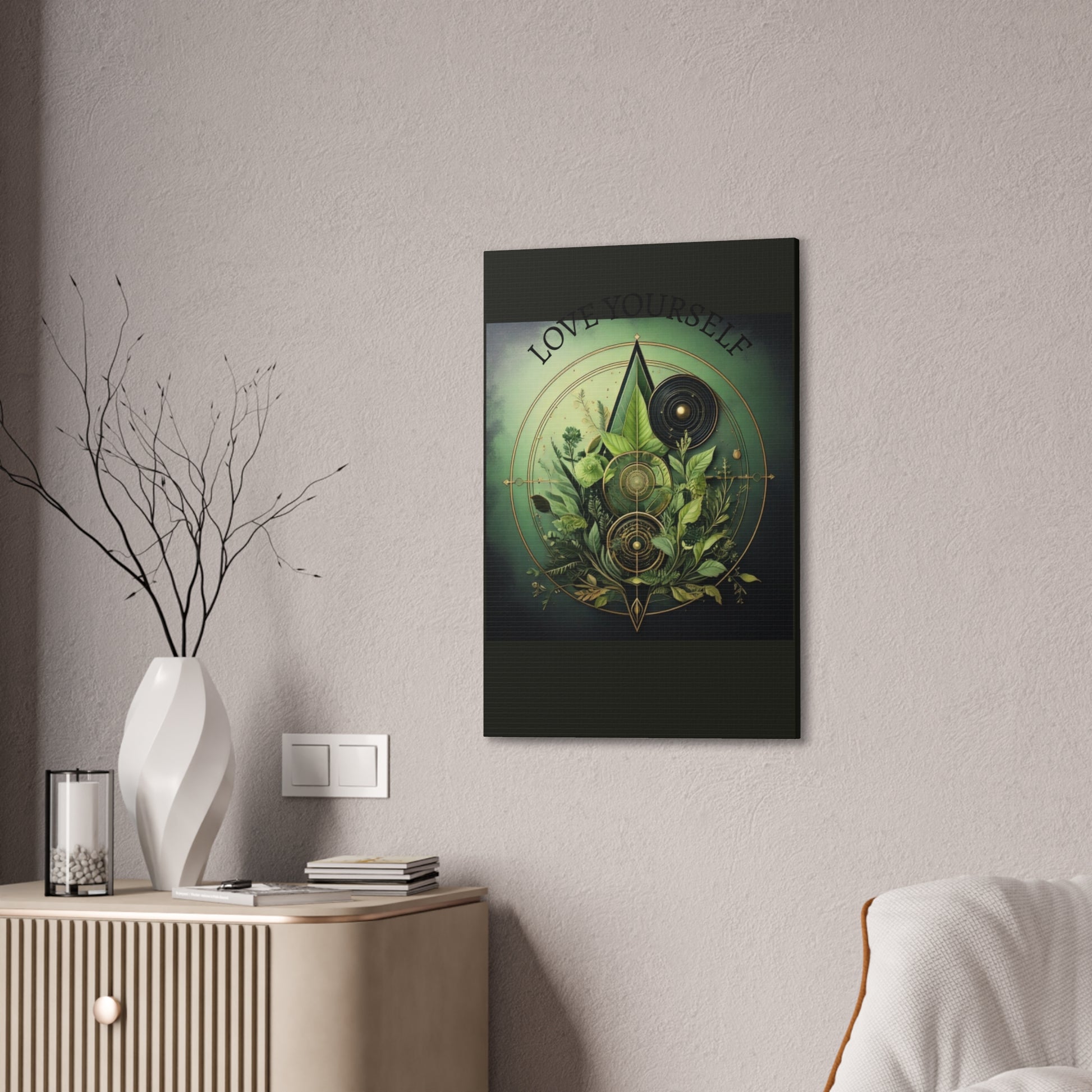 Canvas Art Print, Boho Wall Decor, Greenery Artwork, Nature Inspired Decor, Gift for Plant Lovers
