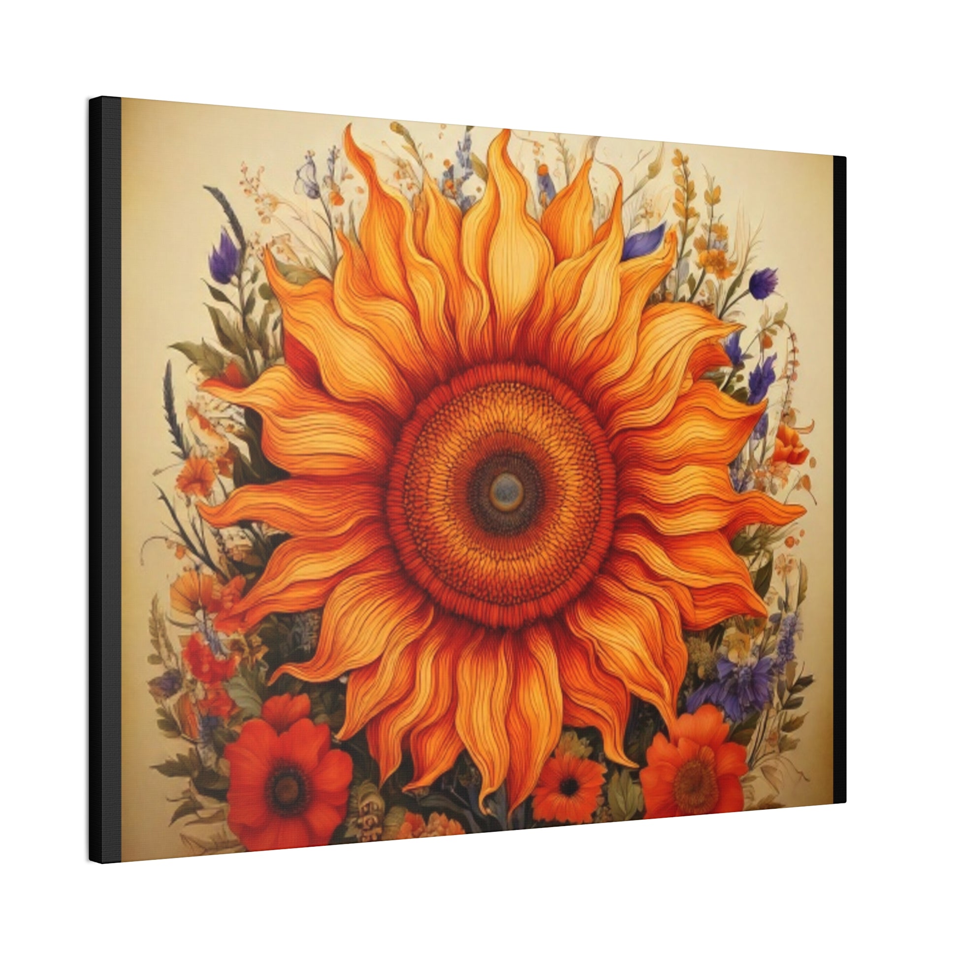 Sunflower Canvas Wall Art, Vibrant Home Decor, Bright Floral Print, Gift for Garden Lovers, Colorful Artwork for Any Room