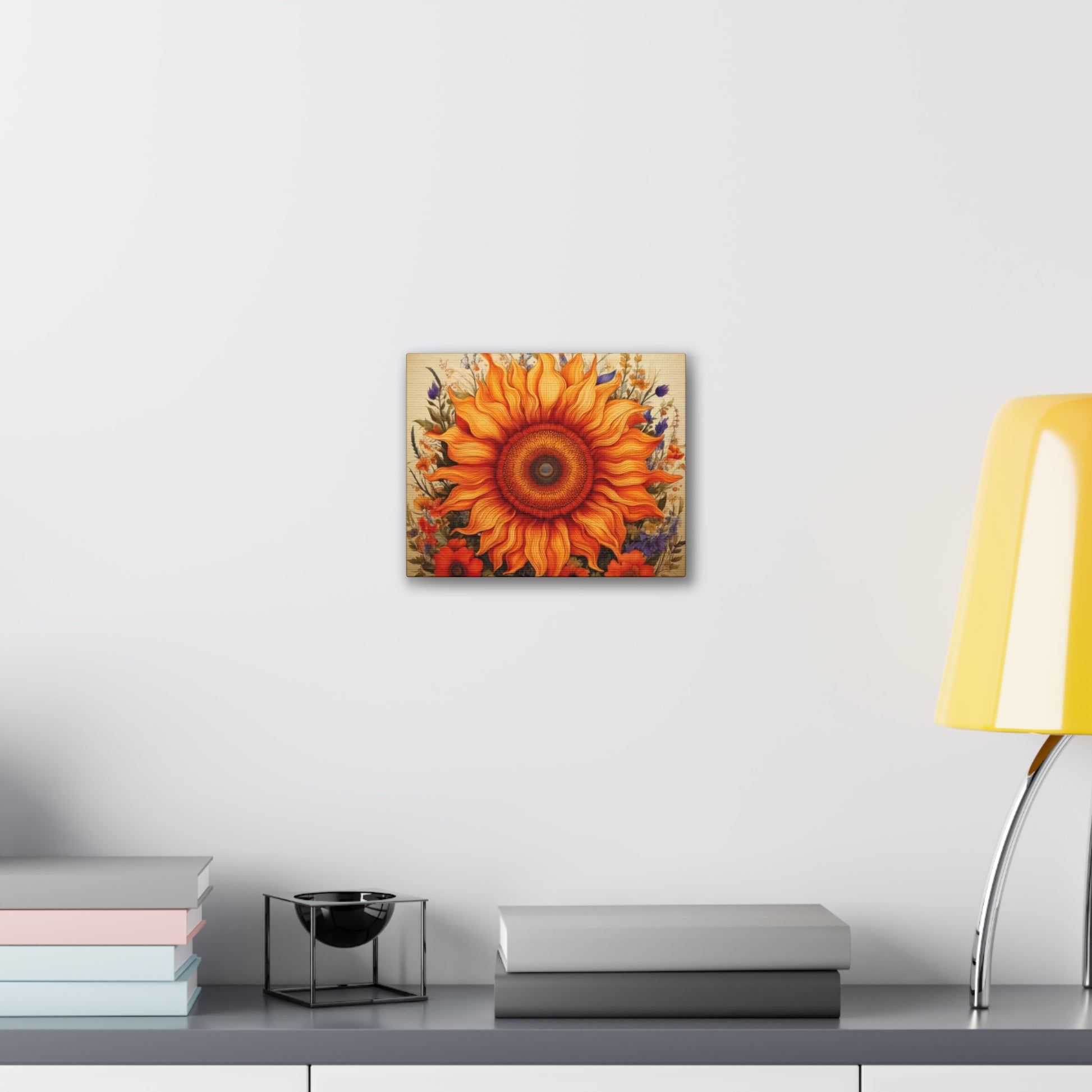 Sunflower Canvas Wall Art, Vibrant Home Decor, Bright Floral Print, Gift for Garden Lovers, Colorful Artwork for Any Room