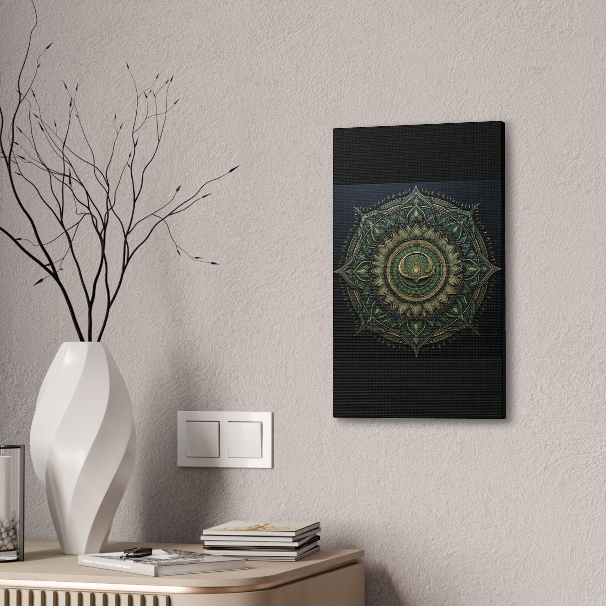 Bohemian Decor Wall Art Canvas, Mandala Artwork, Home Decor Gift, Meditation Room Decoration, Unique Gift for Yoga Lovers