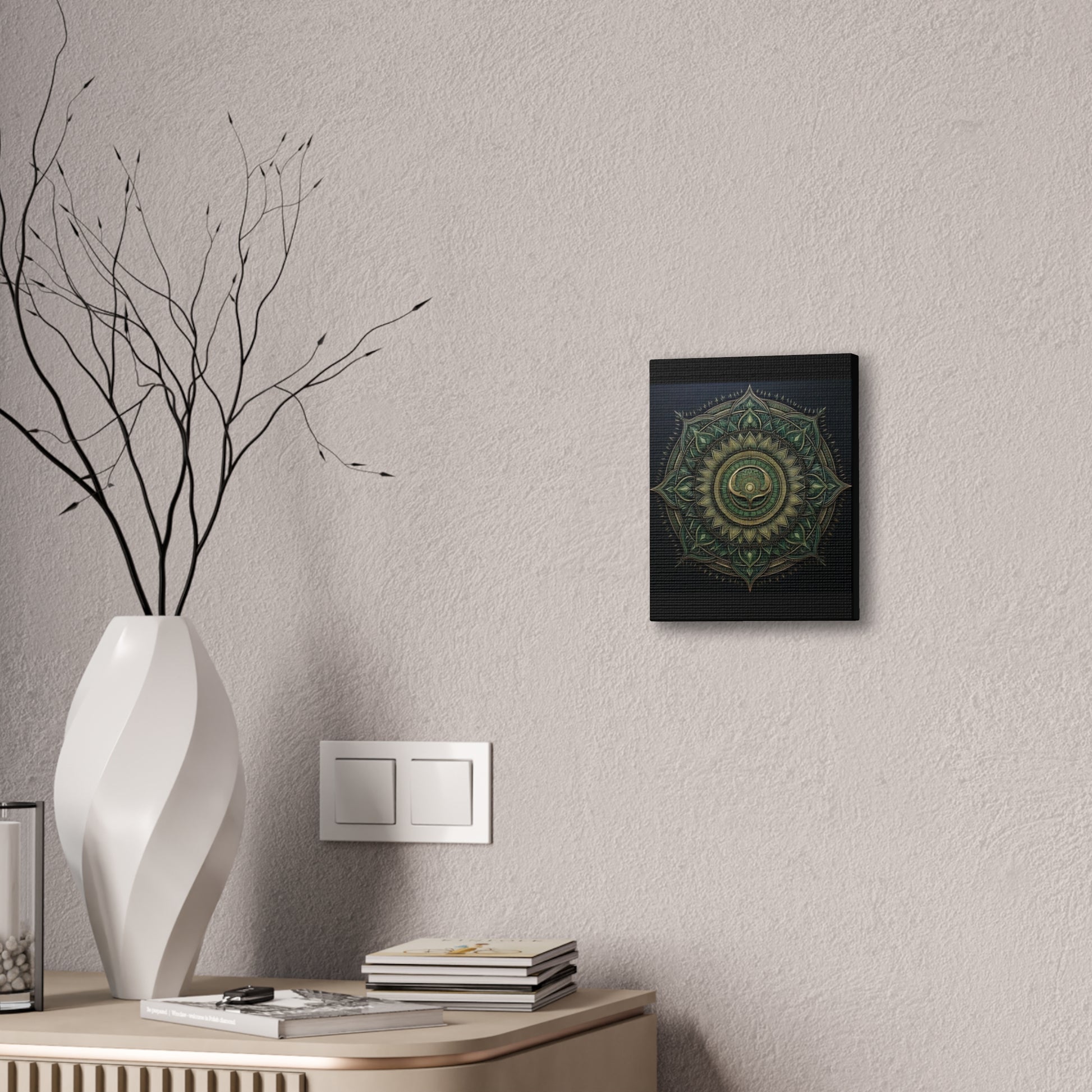 Bohemian Decor Wall Art Canvas, Mandala Artwork, Home Decor Gift, Meditation Room Decoration, Unique Gift for Yoga Lovers