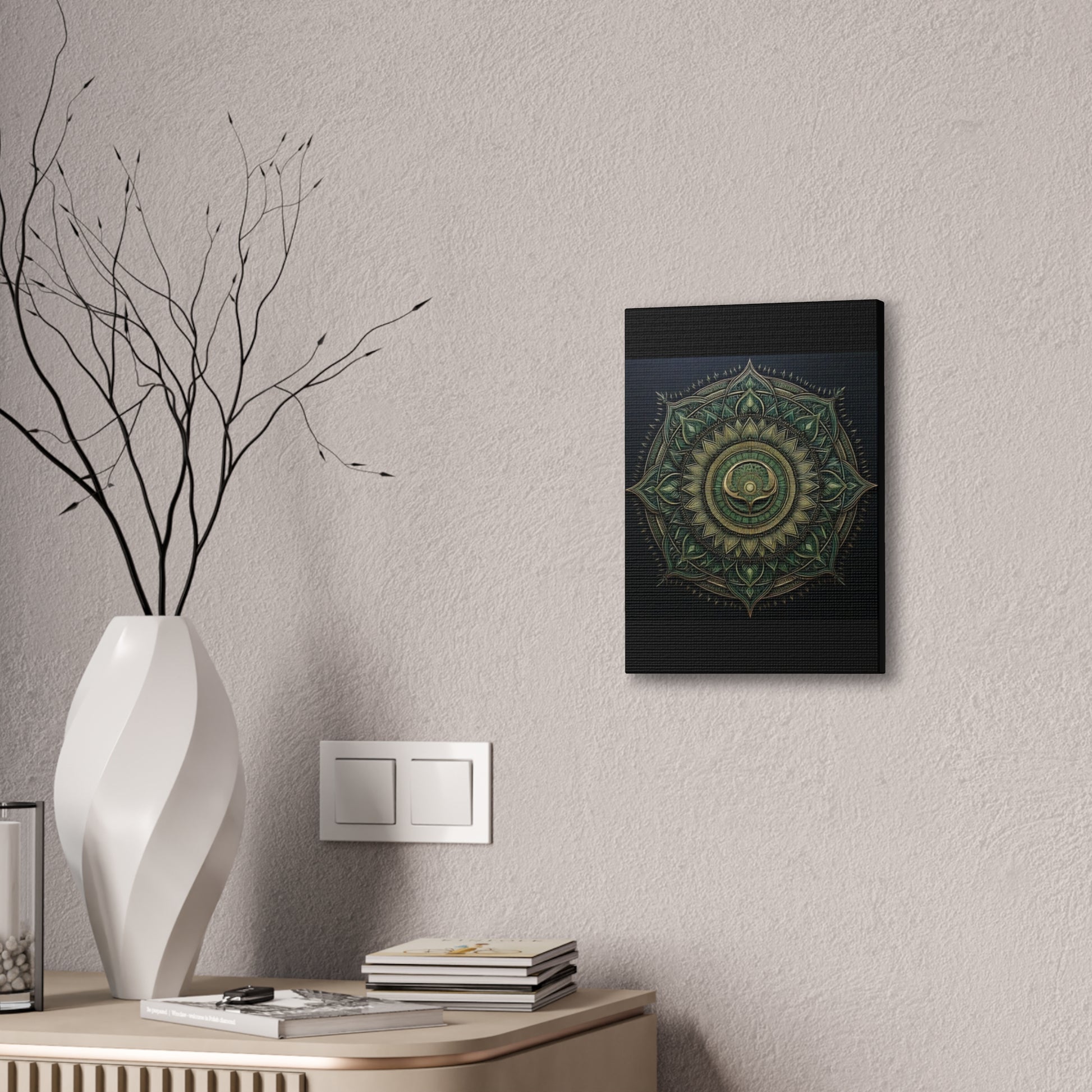 Bohemian Decor Wall Art Canvas, Mandala Artwork, Home Decor Gift, Meditation Room Decoration, Unique Gift for Yoga Lovers
