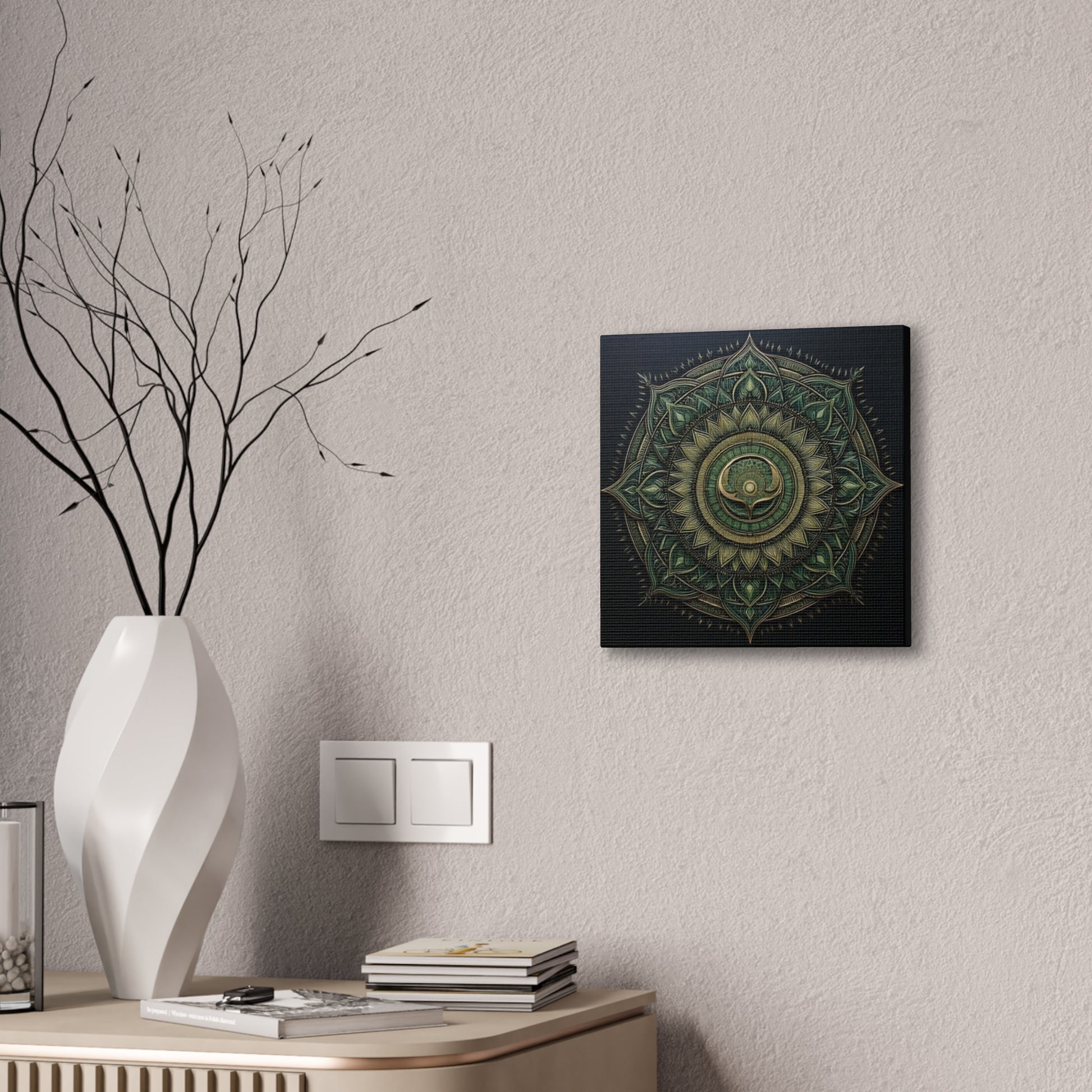 Bohemian Decor Wall Art Canvas, Mandala Artwork, Home Decor Gift, Meditation Room Decoration, Unique Gift for Yoga Lovers