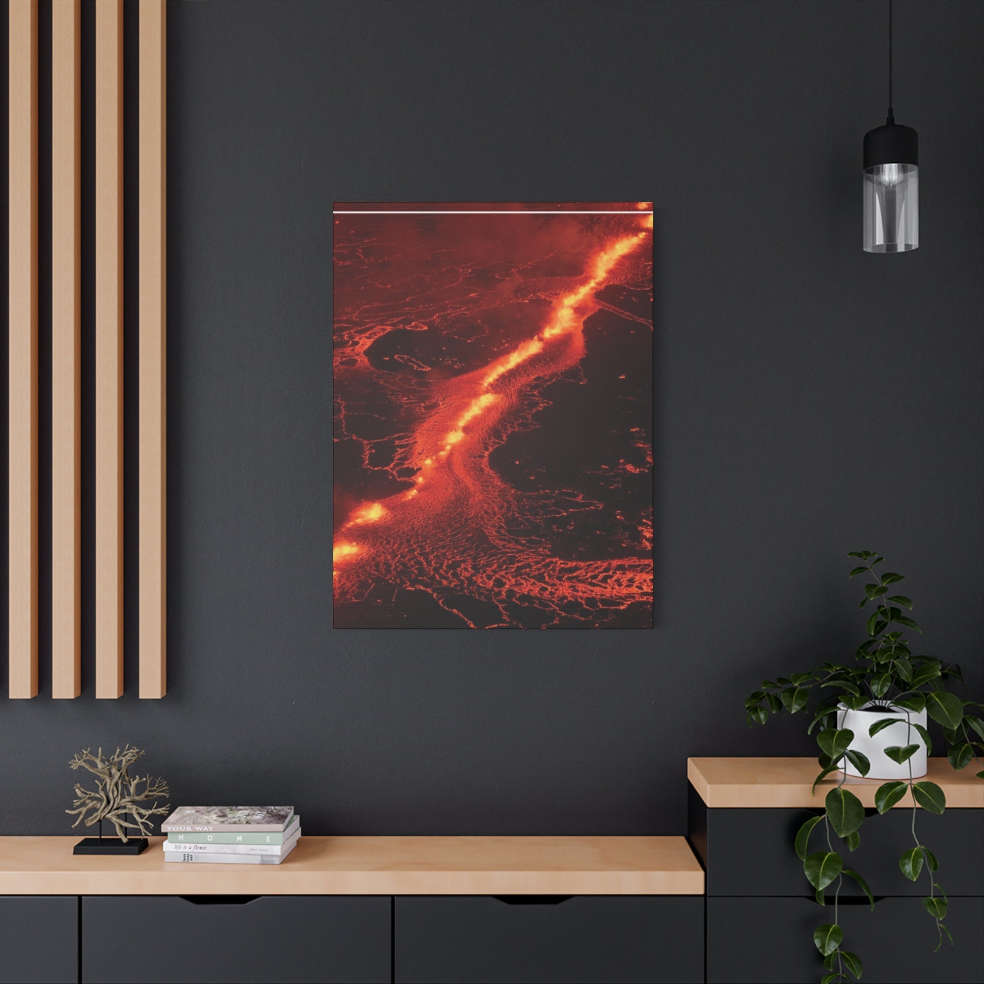 Lava Flow Canvas Wall Art, Modern Home Decor, Unique Gift for Art Lovers, Living Room Decoration