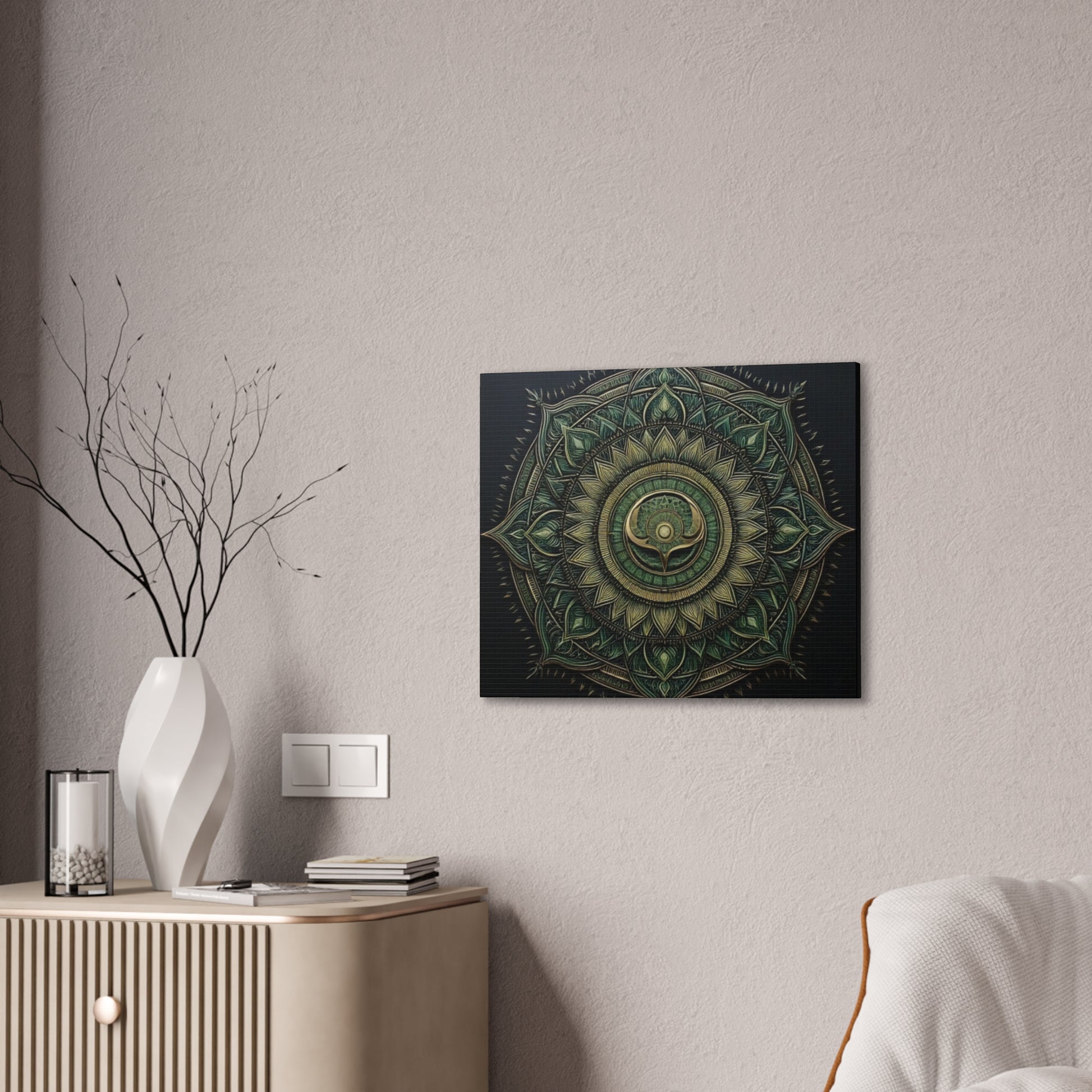 Bohemian Decor Wall Art Canvas, Mandala Artwork, Home Decor Gift, Meditation Room Decoration, Unique Gift for Yoga Lovers