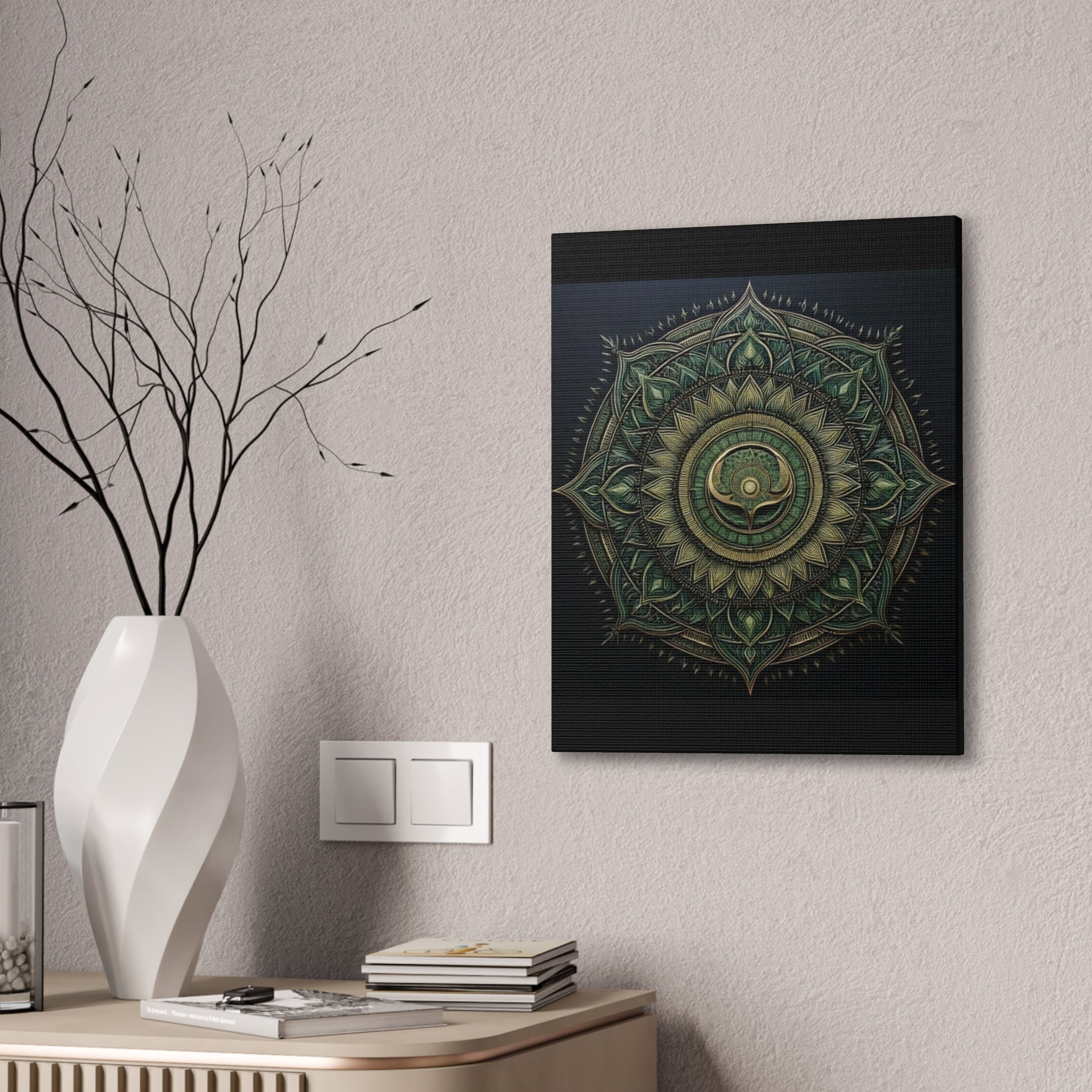 Bohemian Decor Wall Art Canvas, Mandala Artwork, Home Decor Gift, Meditation Room Decoration, Unique Gift for Yoga Lovers