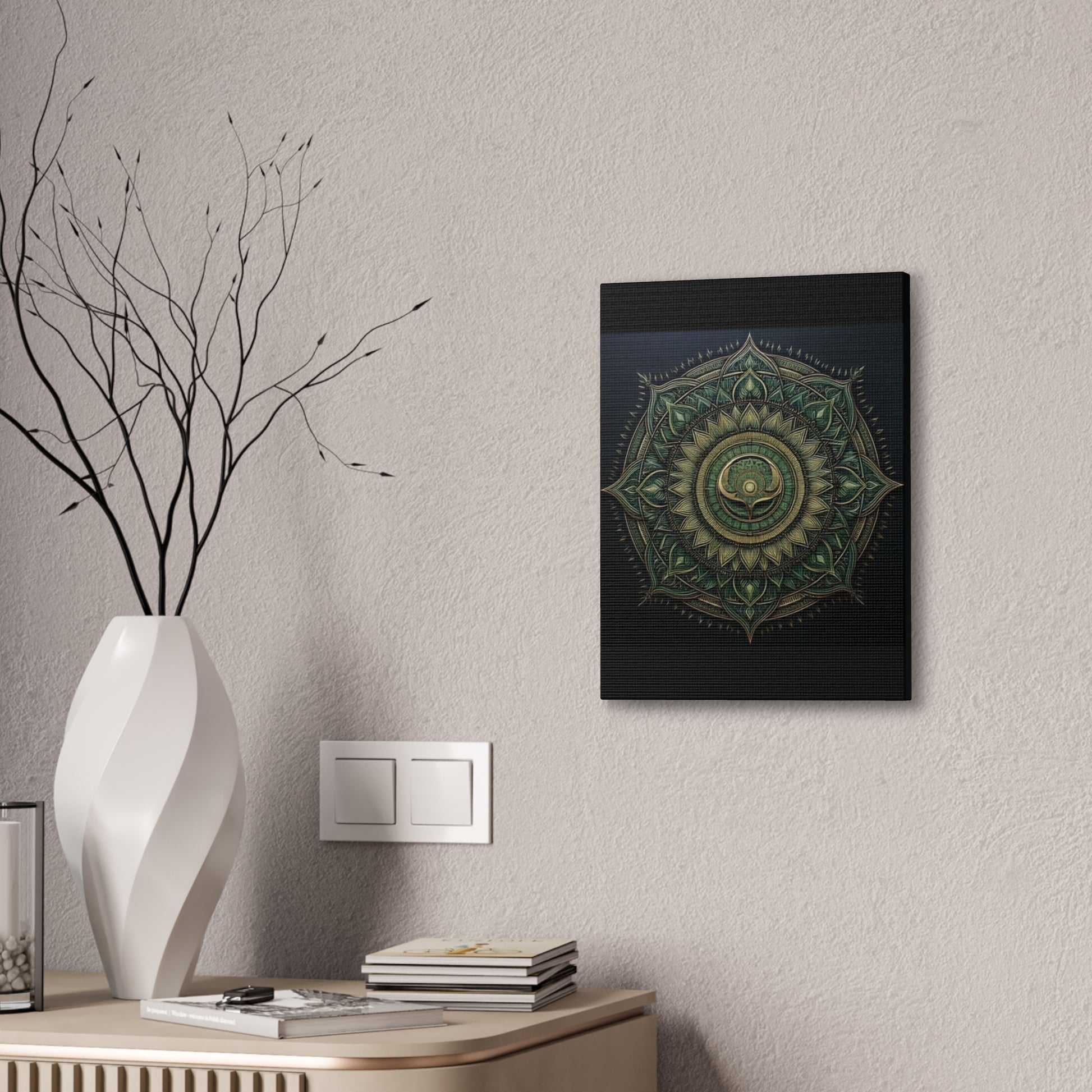 Bohemian Decor Wall Art Canvas, Mandala Artwork, Home Decor Gift, Meditation Room Decoration, Unique Gift for Yoga Lovers