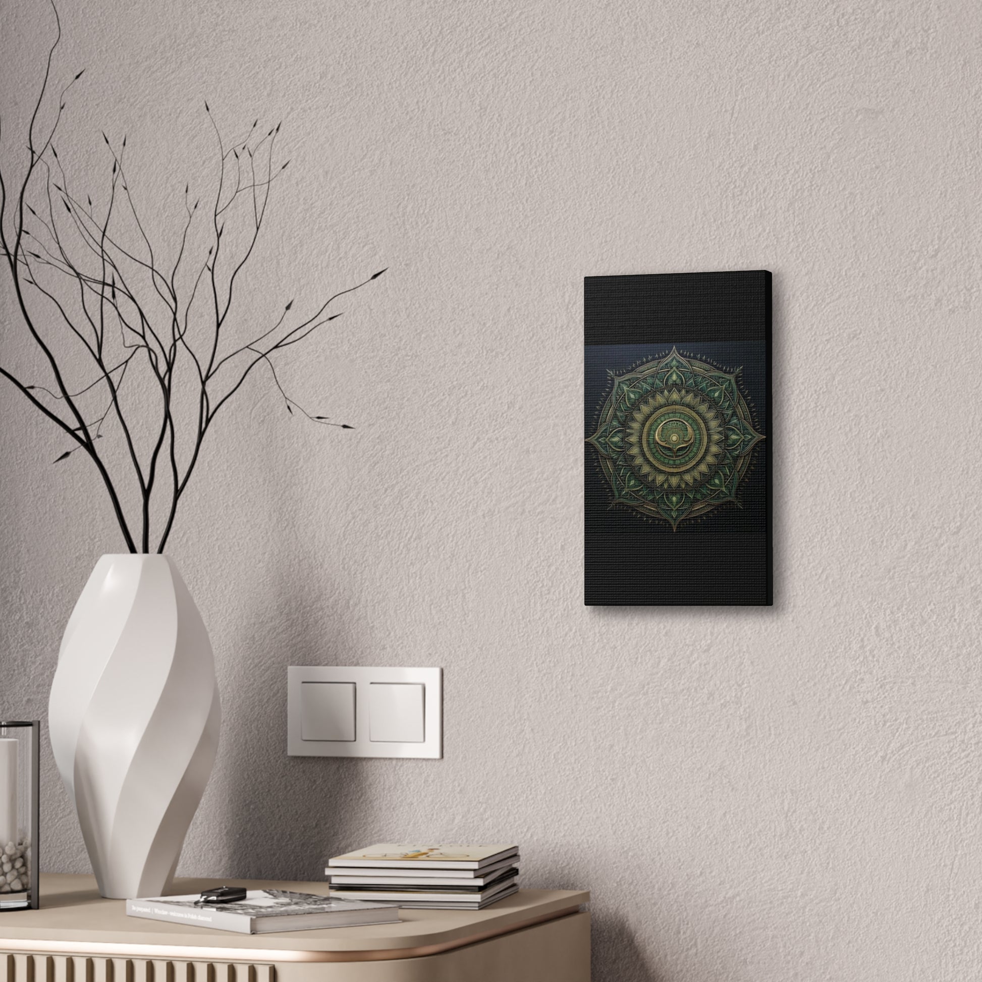 Bohemian Decor Wall Art Canvas, Mandala Artwork, Home Decor Gift, Meditation Room Decoration, Unique Gift for Yoga Lovers