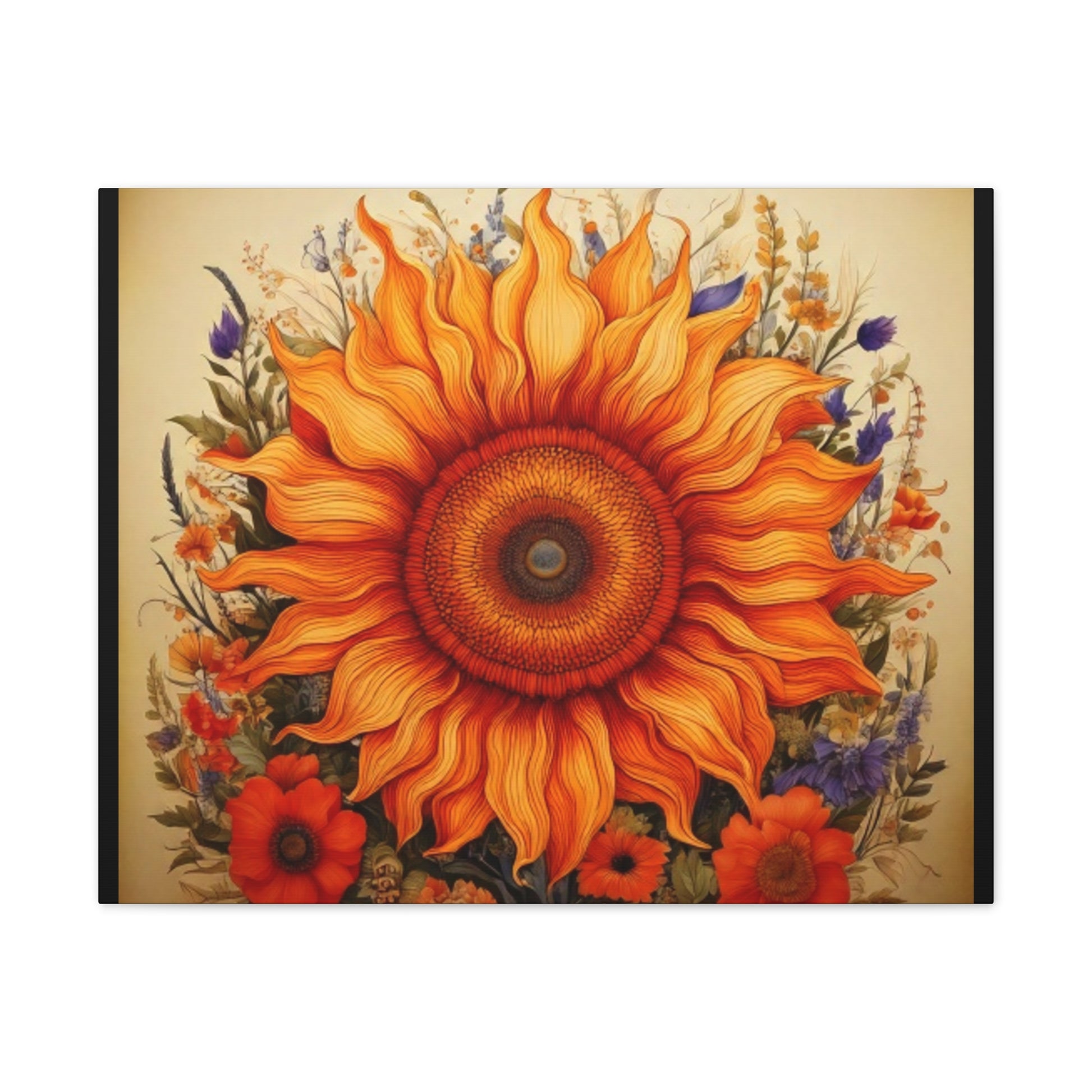 Sunflower Canvas Wall Art, Vibrant Home Decor, Bright Floral Print, Gift for Garden Lovers, Colorful Artwork for Any Room