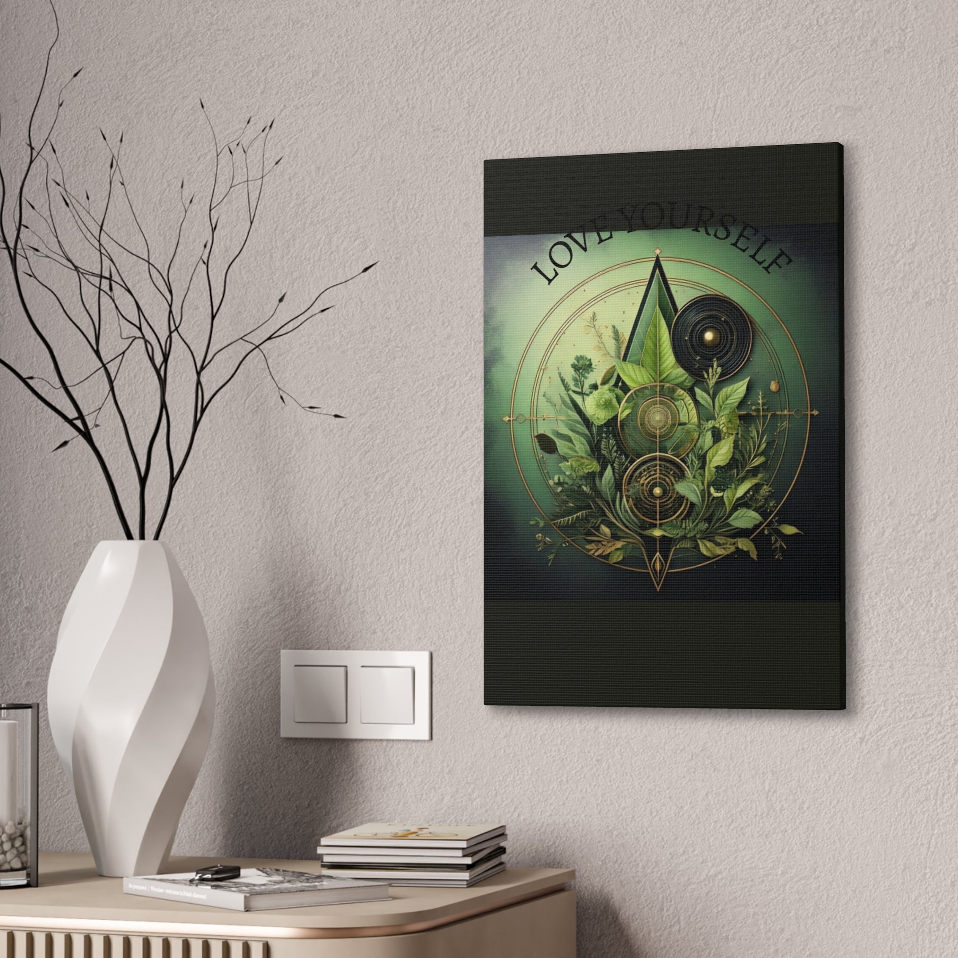 Canvas Art Print, Boho Wall Decor, Greenery Artwork, Nature Inspired Decor, Gift for Plant Lovers