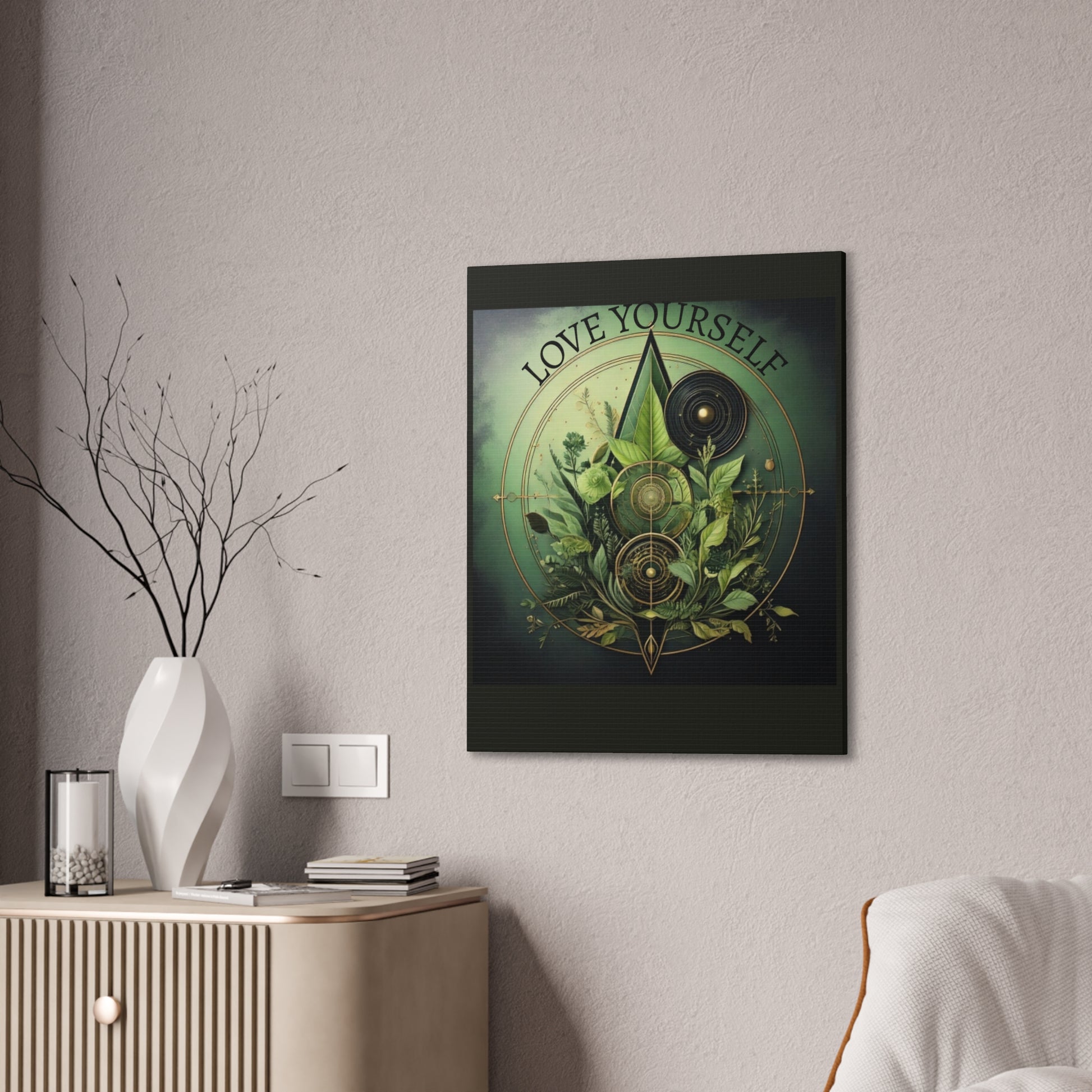 Canvas Art Print, Boho Wall Decor, Greenery Artwork, Nature Inspired Decor, Gift for Plant Lovers
