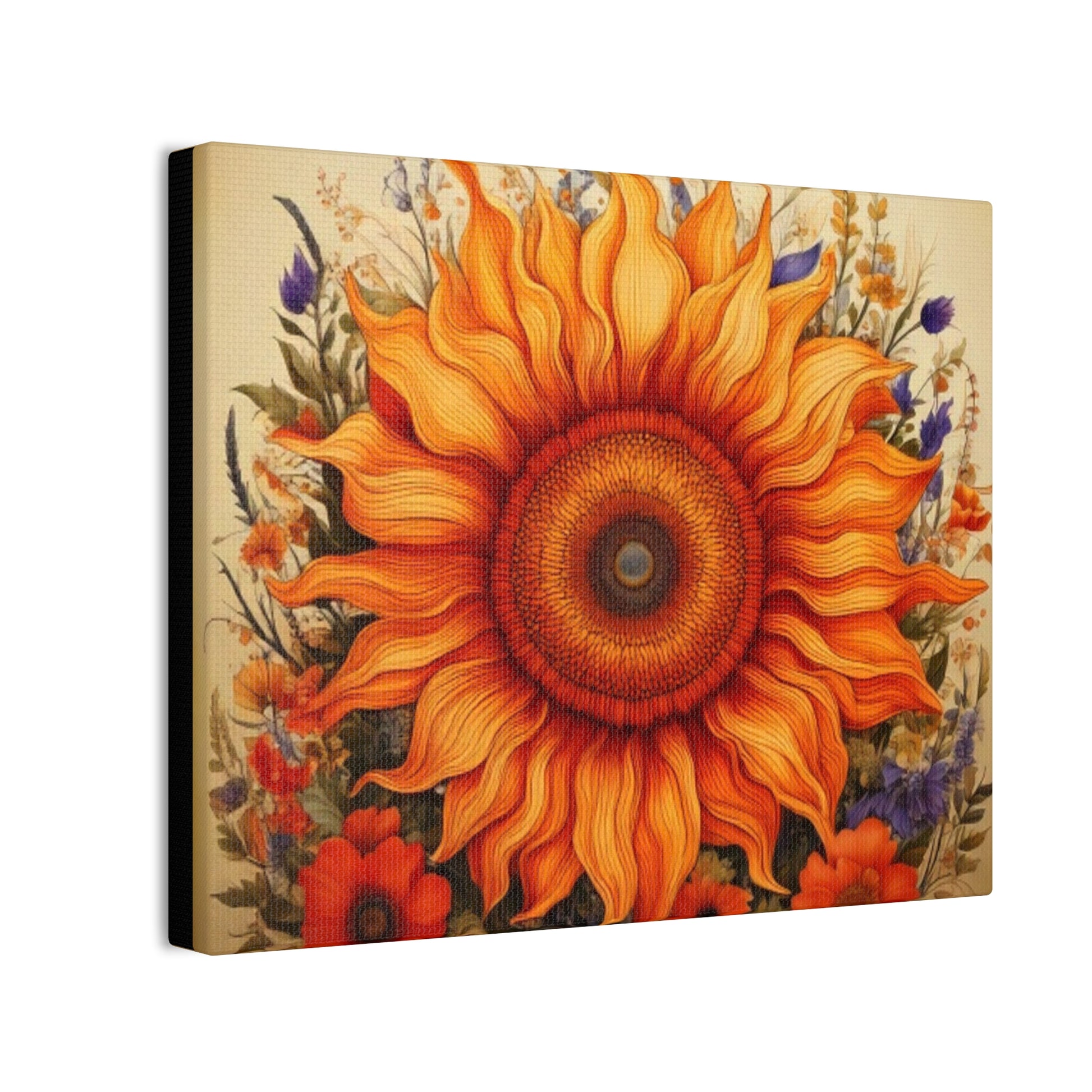 Sunflower Canvas Wall Art, Vibrant Home Decor, Bright Floral Print, Gift for Garden Lovers, Colorful Artwork for Any Room