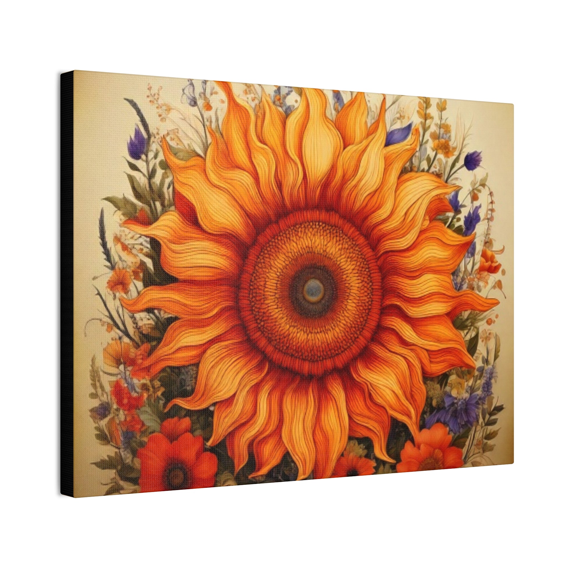 Sunflower Canvas Wall Art, Vibrant Home Decor, Bright Floral Print, Gift for Garden Lovers, Colorful Artwork for Any Room