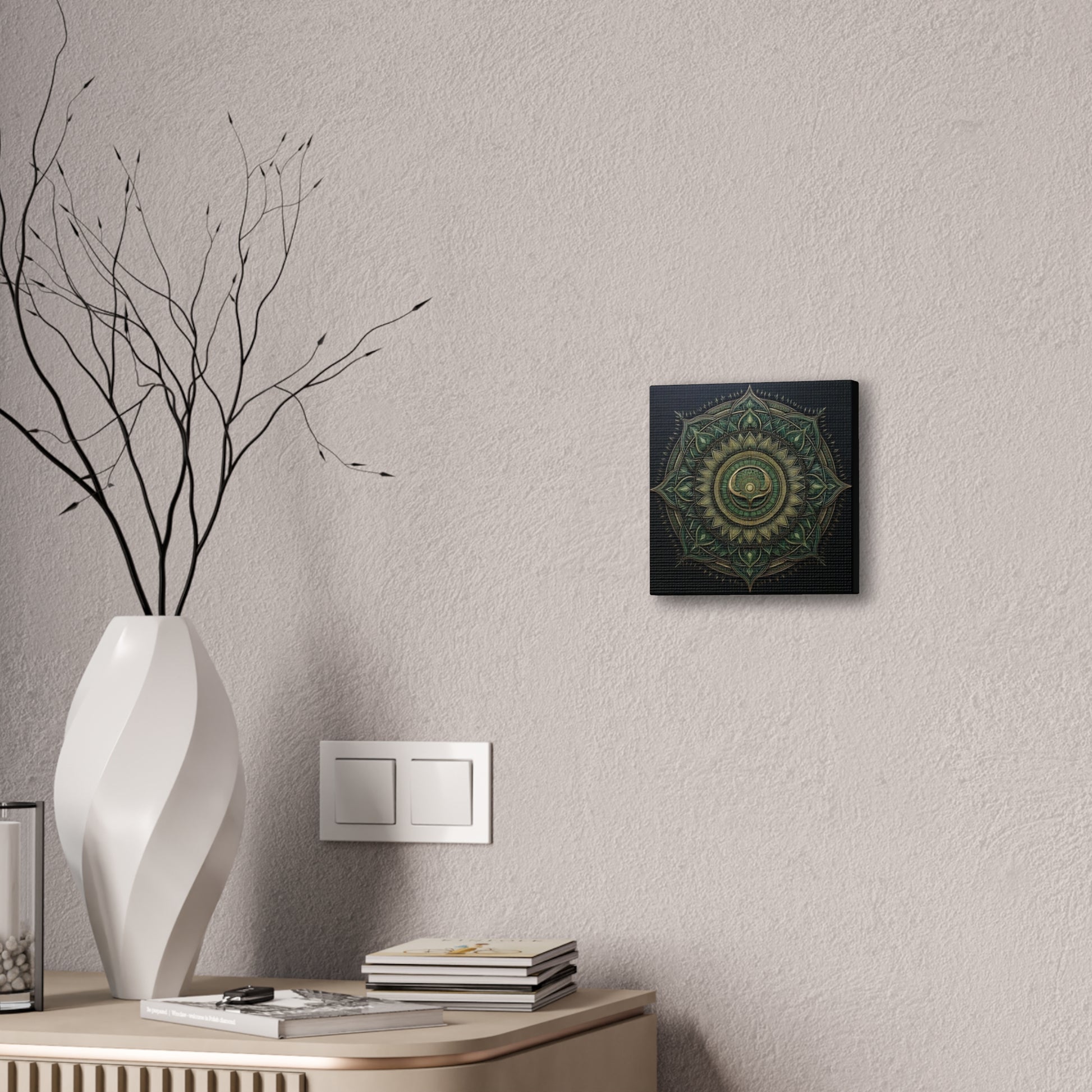 Bohemian Decor Wall Art Canvas, Mandala Artwork, Home Decor Gift, Meditation Room Decoration, Unique Gift for Yoga Lovers