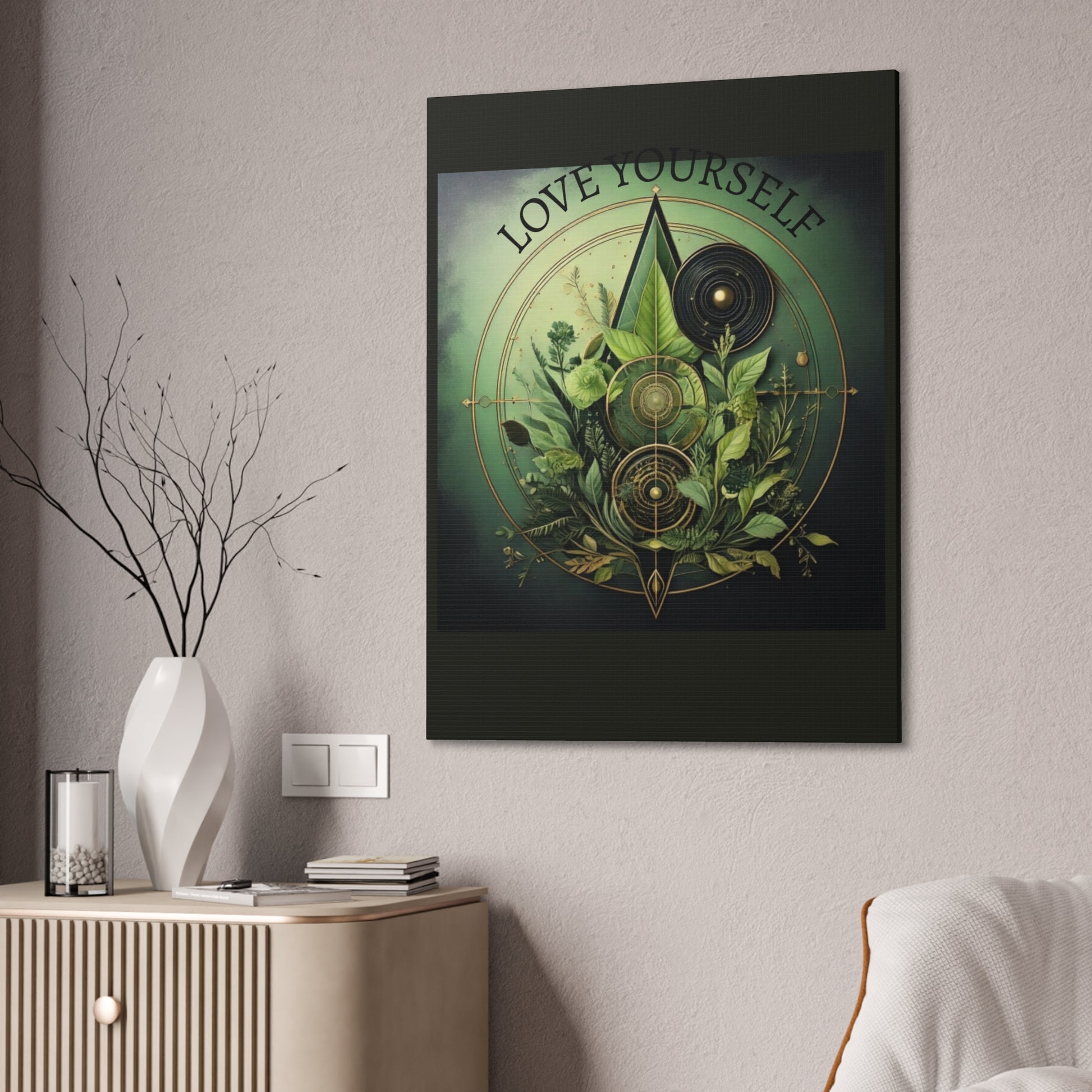 Canvas Art Print, Boho Wall Decor, Greenery Artwork, Nature Inspired Decor, Gift for Plant Lovers