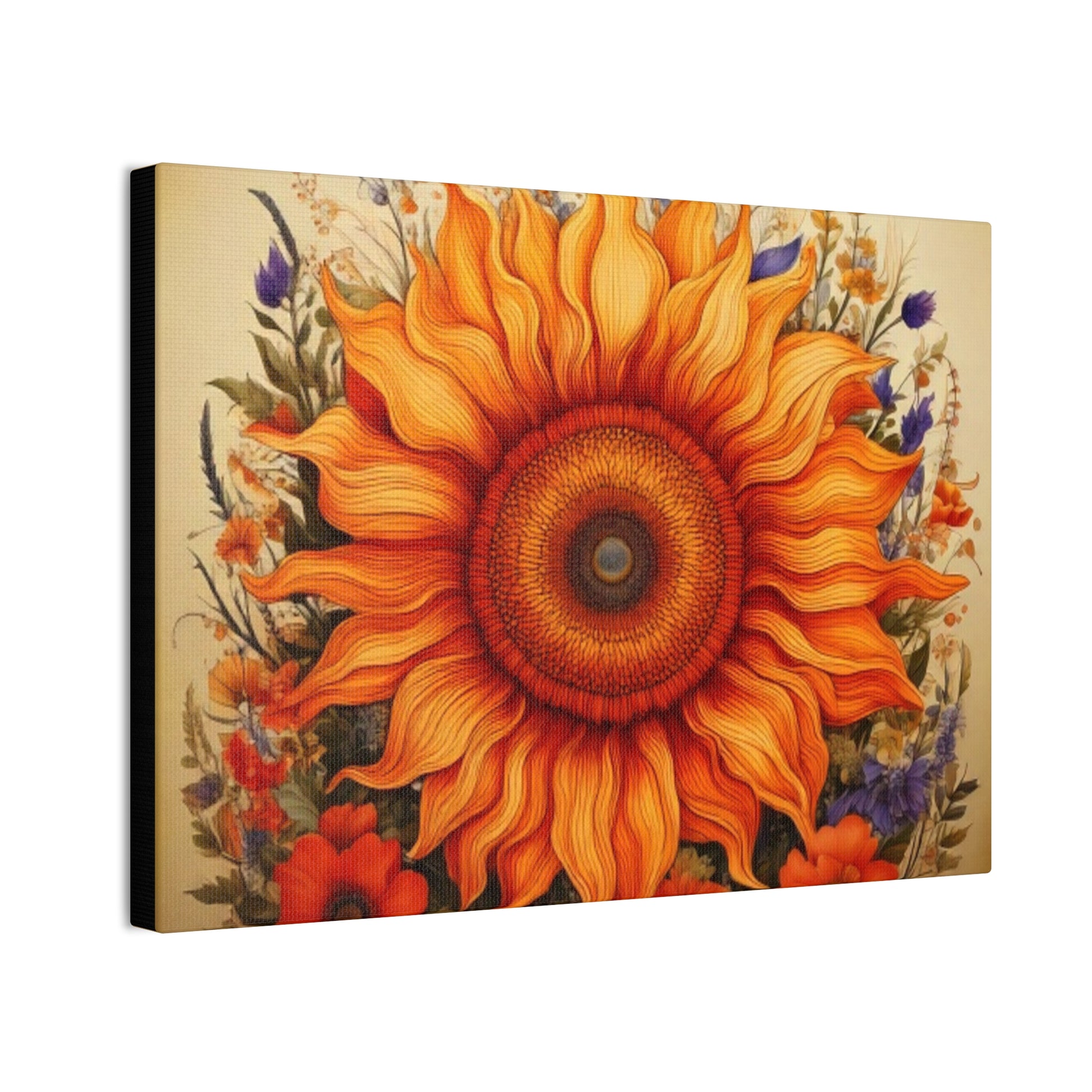 Sunflower Canvas Wall Art, Vibrant Home Decor, Bright Floral Print, Gift for Garden Lovers, Colorful Artwork for Any Room