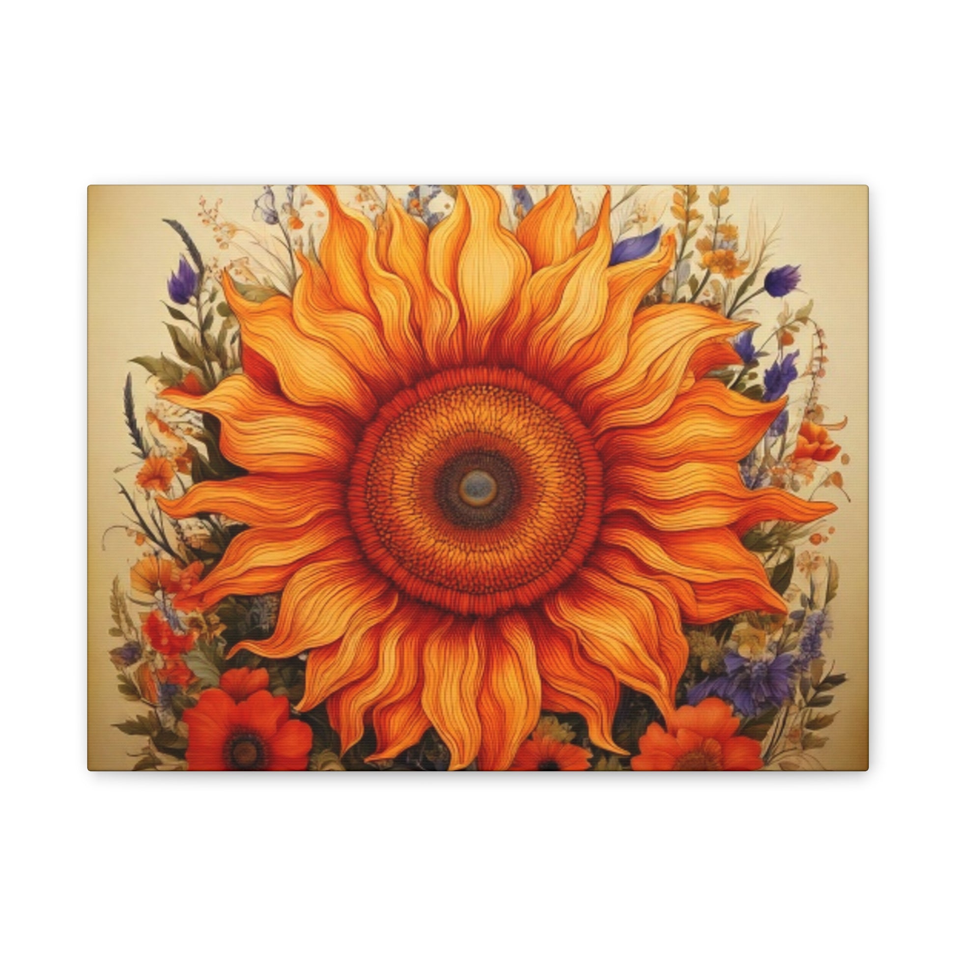 Sunflower Canvas Wall Art, Vibrant Home Decor, Bright Floral Print, Gift for Garden Lovers, Colorful Artwork for Any Room