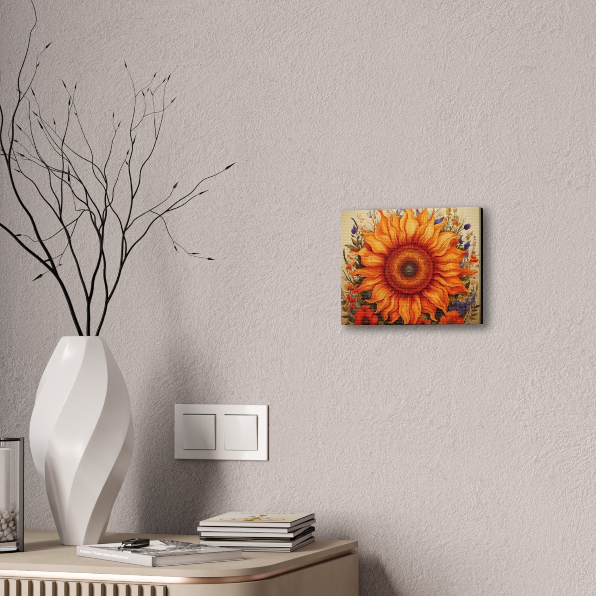 Sunflower Canvas Wall Art, Vibrant Home Decor, Bright Floral Print, Gift for Garden Lovers, Colorful Artwork for Any Room