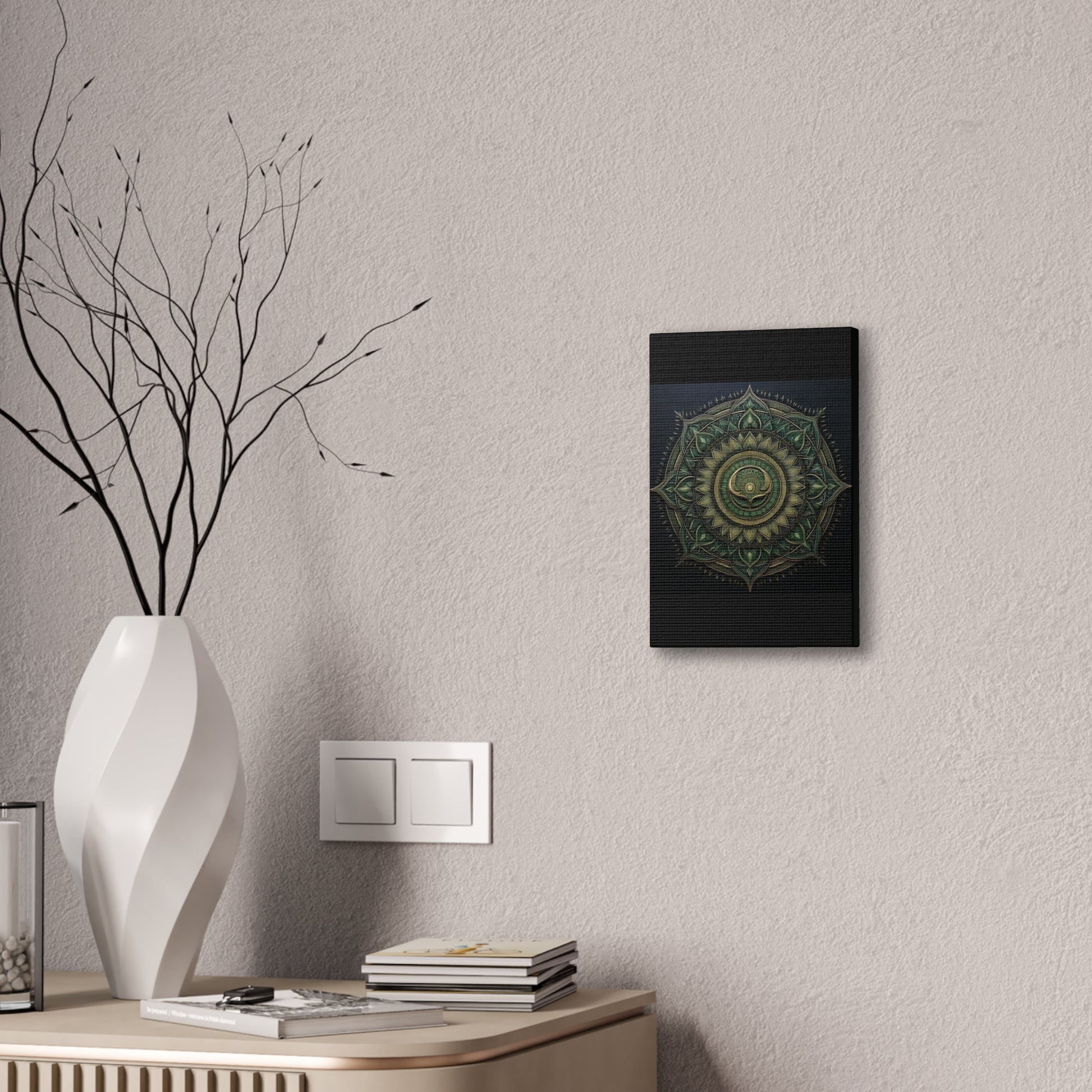 Bohemian Decor Wall Art Canvas, Mandala Artwork, Home Decor Gift, Meditation Room Decoration, Unique Gift for Yoga Lovers