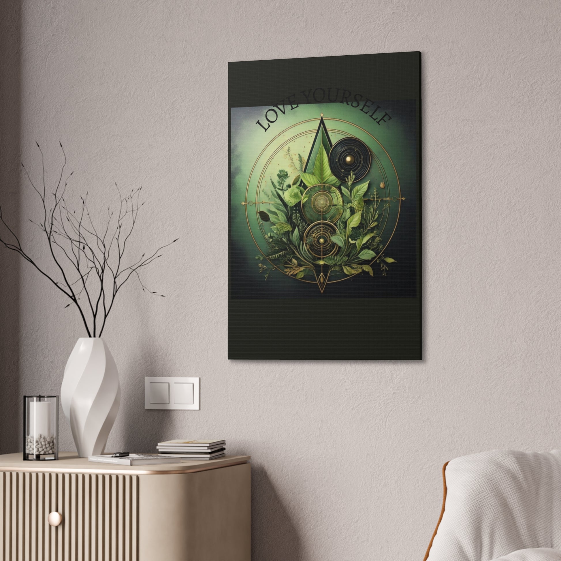 Canvas Art Print, Boho Wall Decor, Greenery Artwork, Nature Inspired Decor, Gift for Plant Lovers
