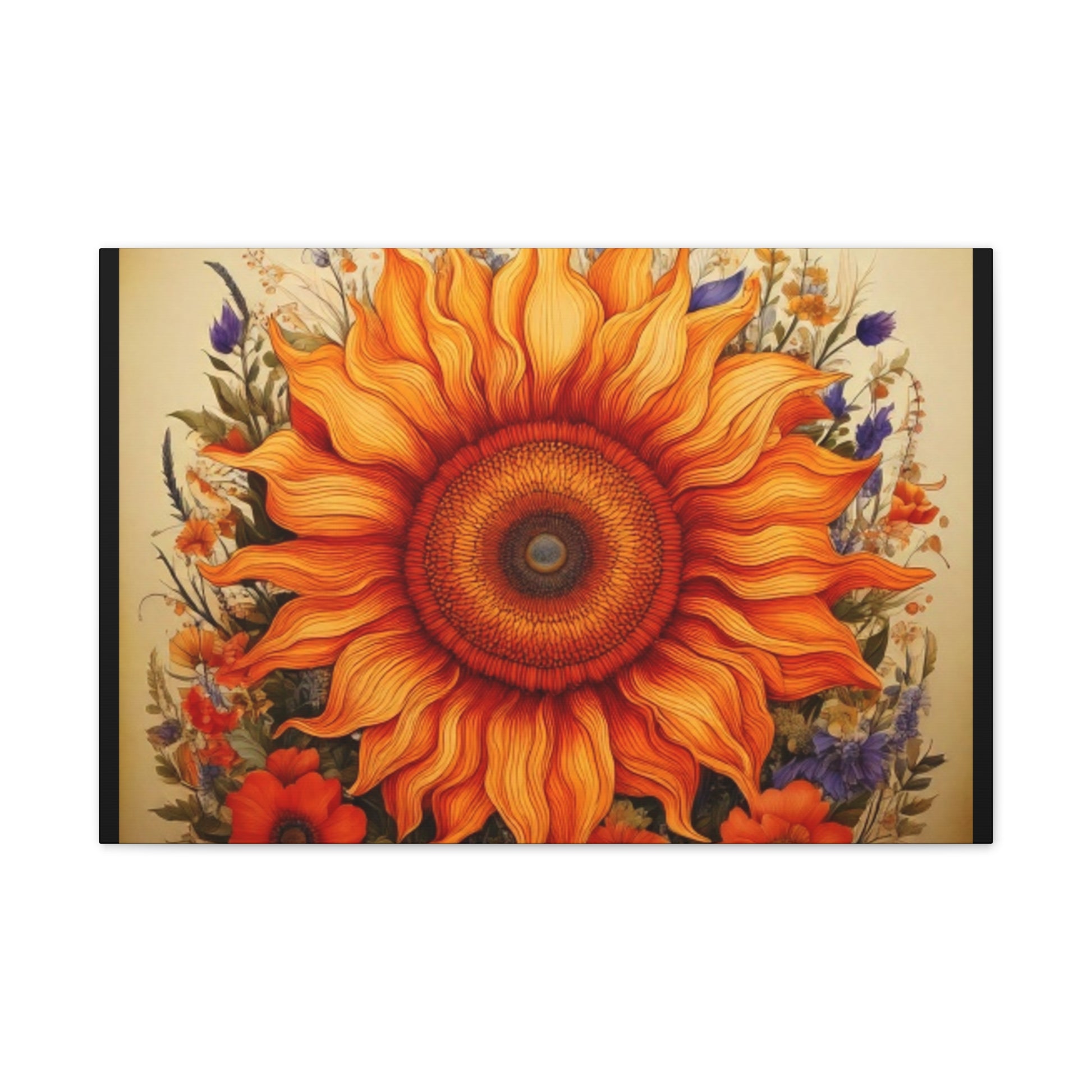 Sunflower Canvas Wall Art, Vibrant Home Decor, Bright Floral Print, Gift for Garden Lovers, Colorful Artwork for Any Room