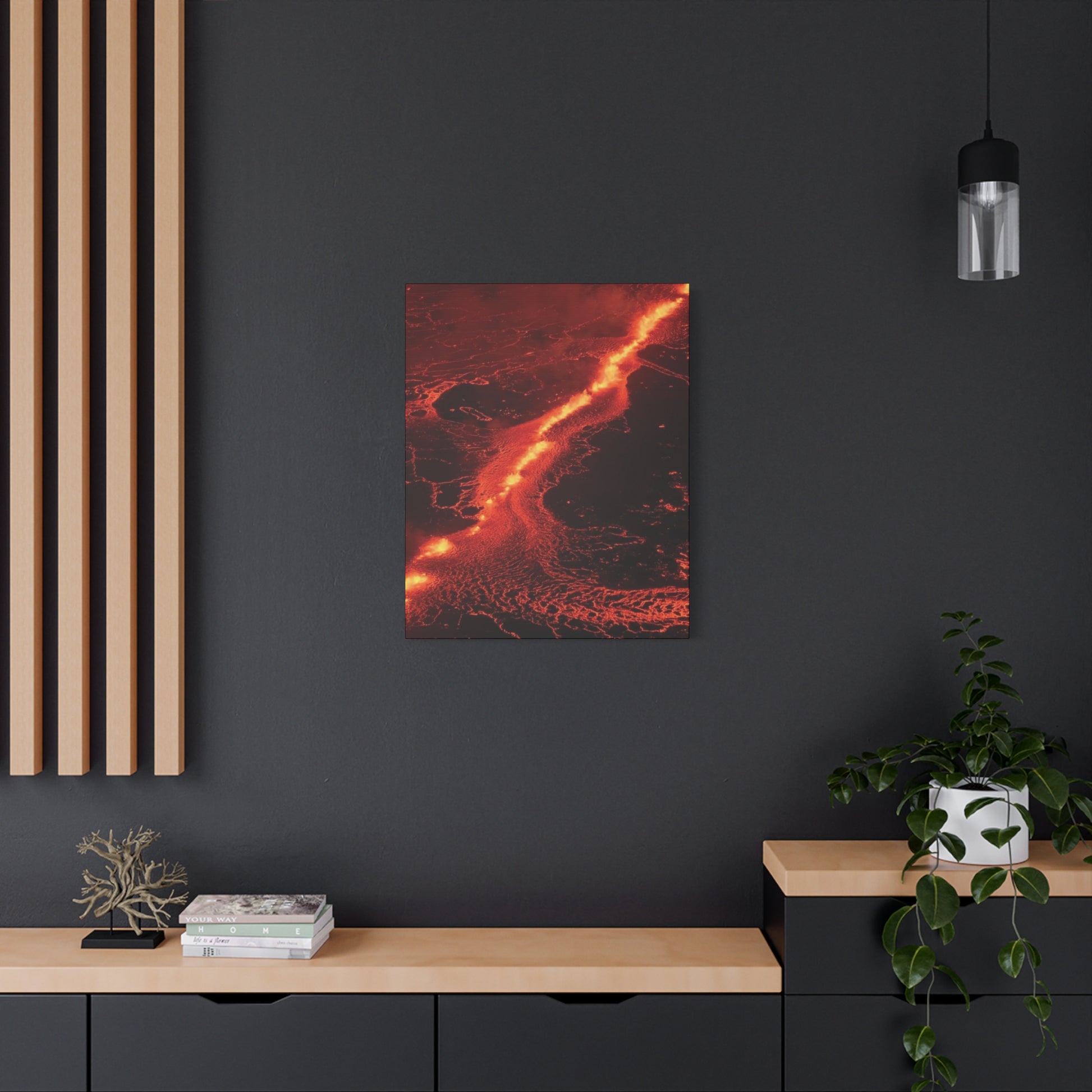 Lava Flow Canvas Wall Art, Modern Home Decor, Unique Gift for Art Lovers, Living Room Decoration