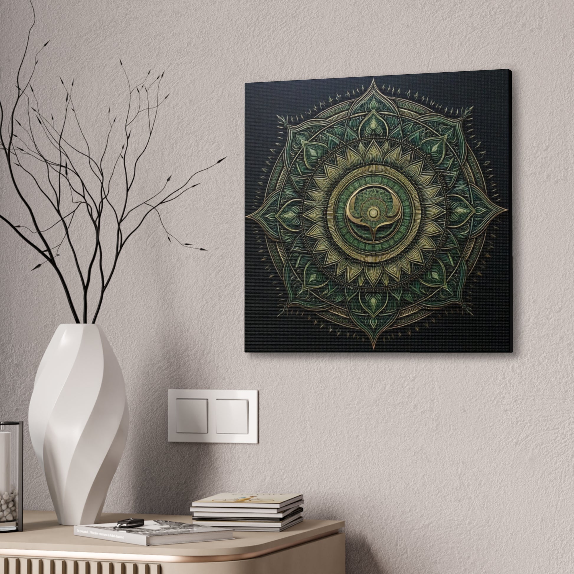 Bohemian Decor Wall Art Canvas, Mandala Artwork, Home Decor Gift, Meditation Room Decoration, Unique Gift for Yoga Lovers