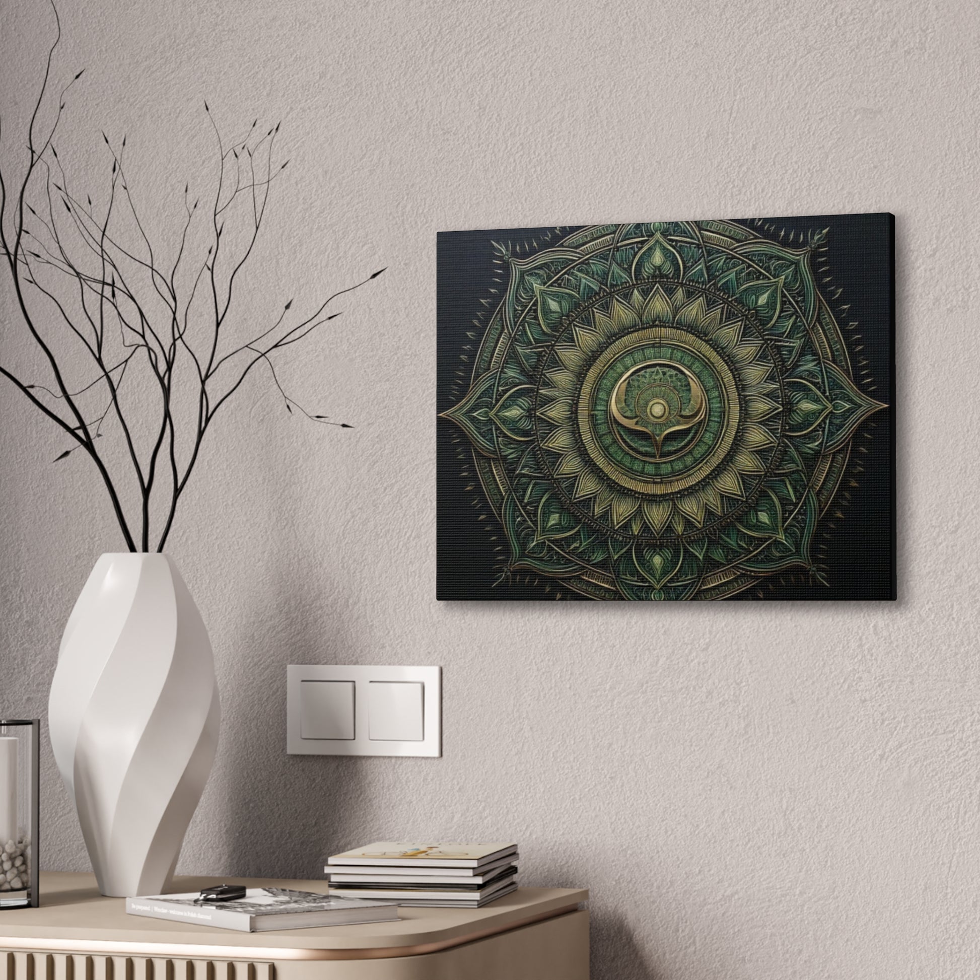 Bohemian Decor Wall Art Canvas, Mandala Artwork, Home Decor Gift, Meditation Room Decoration, Unique Gift for Yoga Lovers