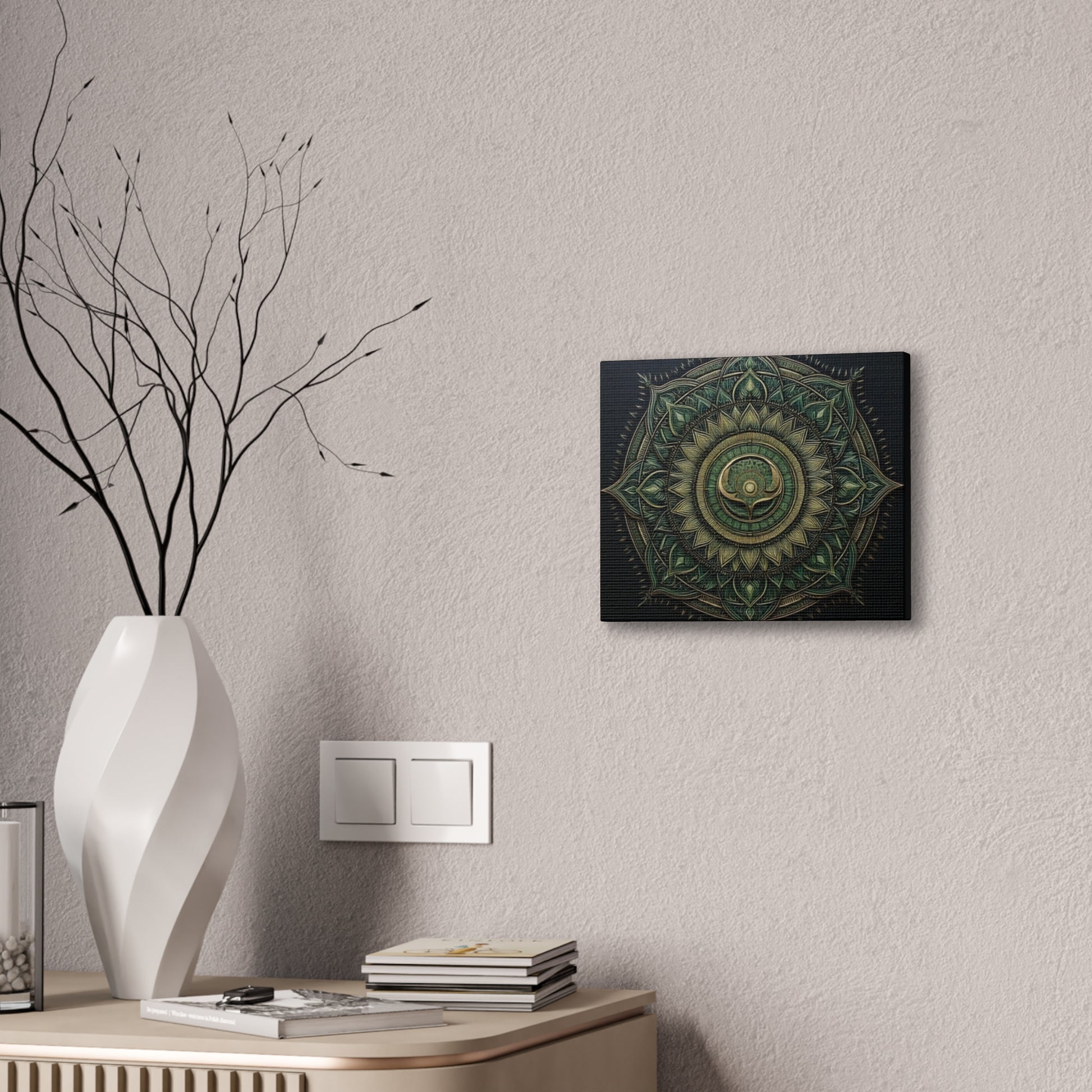 Bohemian Decor Wall Art Canvas, Mandala Artwork, Home Decor Gift, Meditation Room Decoration, Unique Gift for Yoga Lovers