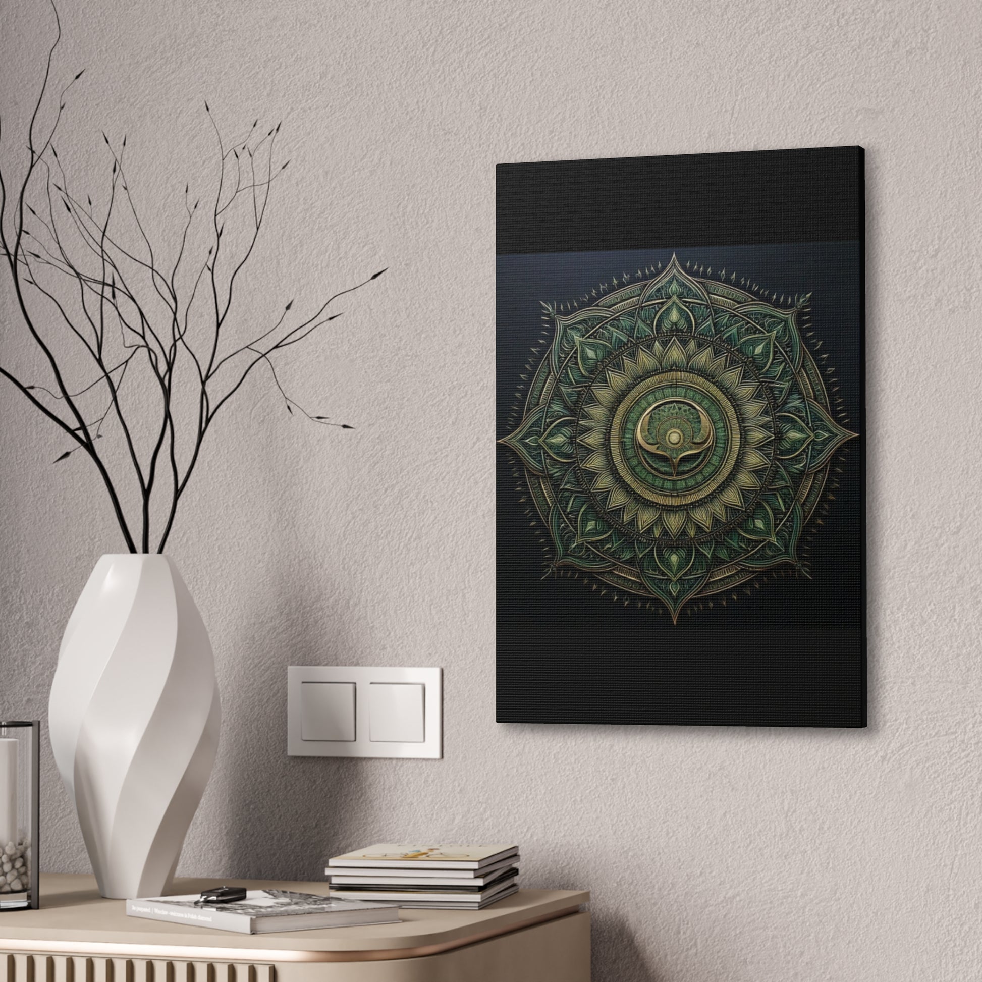 Bohemian Decor Wall Art Canvas, Mandala Artwork, Home Decor Gift, Meditation Room Decoration, Unique Gift for Yoga Lovers