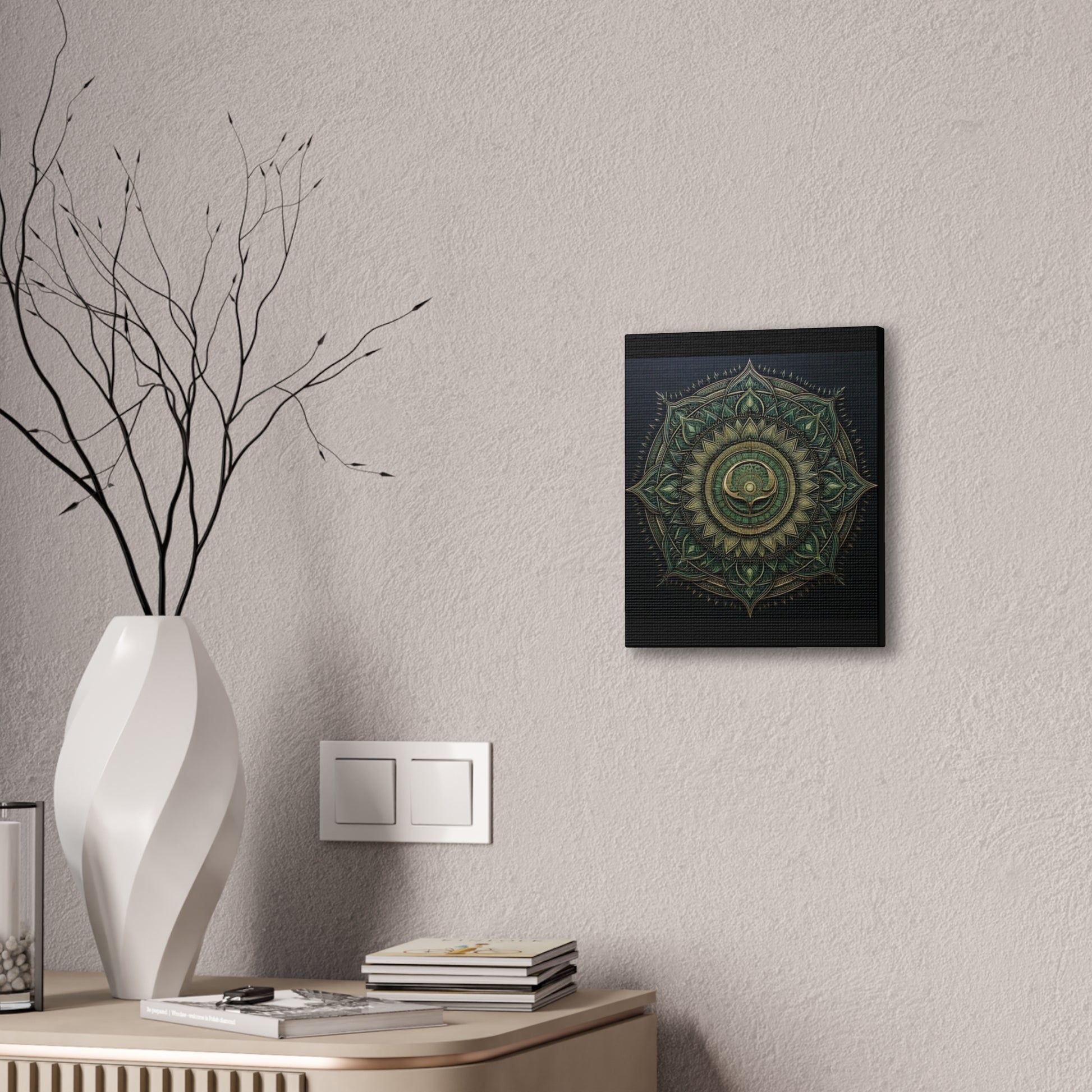 Bohemian Decor Wall Art Canvas, Mandala Artwork, Home Decor Gift, Meditation Room Decoration, Unique Gift for Yoga Lovers