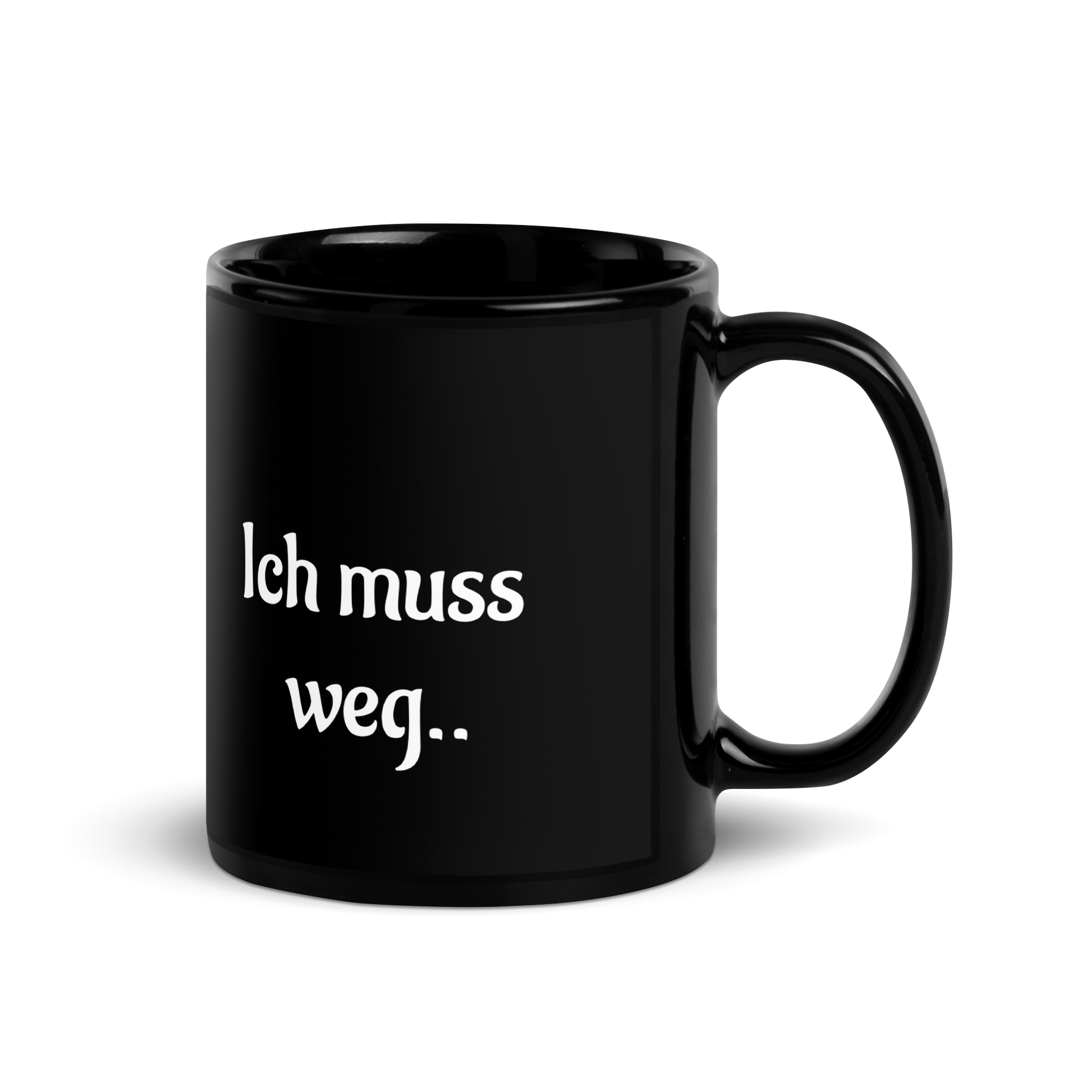 Tasse “Du auch hier? Ich muss weg” | Lustige Statement-Tasse für Morgenmuffel & Introvertierte